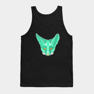 cyan rappel fox face Tank Top